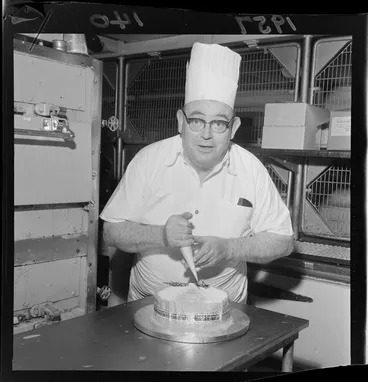 Image: Edward Jones MBE, baker and cake decorator on the vessel Orsova