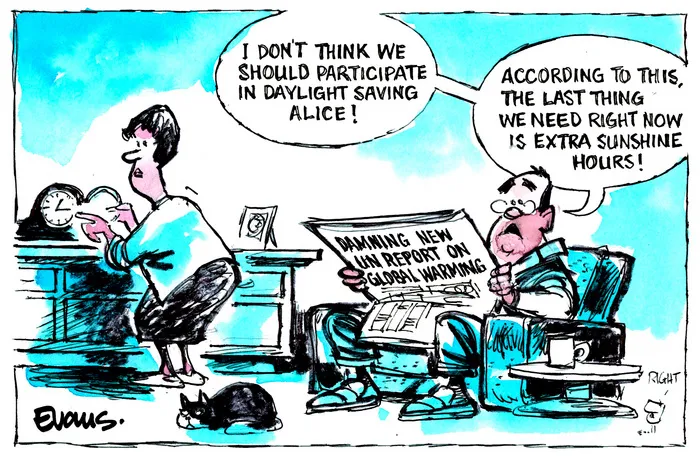 Evans, Malcolm Paul, 1945- :Daylight Saving and Global Warming. 29 September 2013