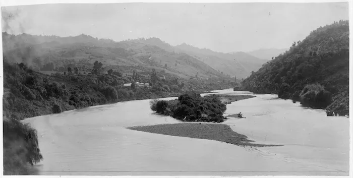 Moutoua Island, on the Whanganui River, and surrounding area