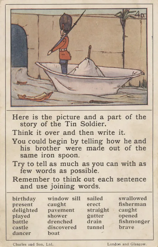 Teaching card, the Tin Soldier