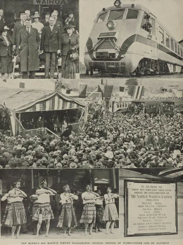 Image: New Hawke's Bay railway service inaugurated: official opening of Wairoa-Napier line on Saturday