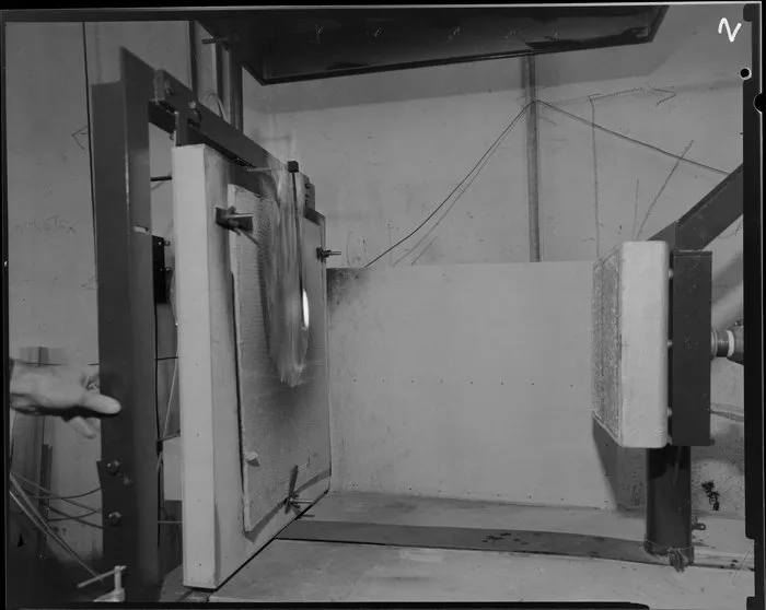 Sumpters, man conducting fire test