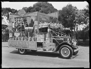 Image: Truck advertising Yalumba Wines - Photograph taken by Frank J Denton