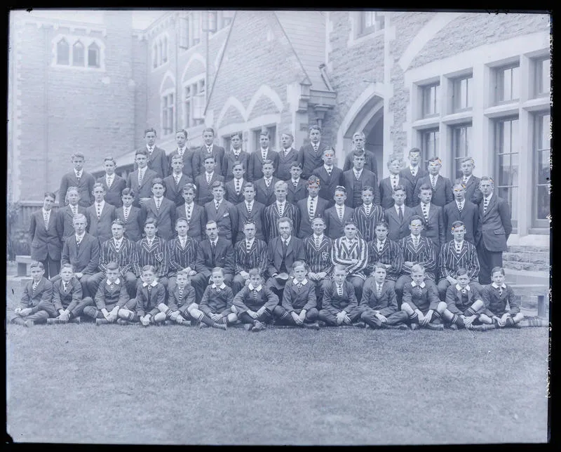 Glass Plate Negative: Christ College group