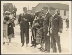 Crew of the Southern Cross, at the hot pools with guide, Bella, Rotorua, New Zealand, September 1928 [2]