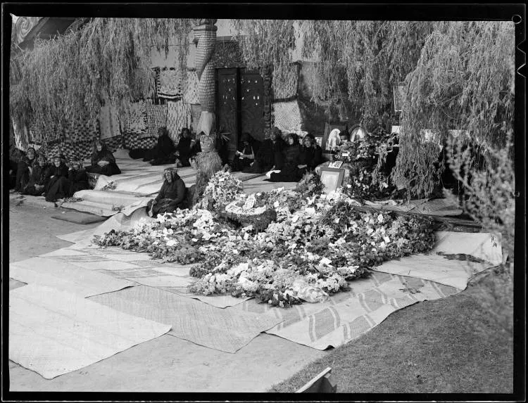 Tangi of Princess Te Puea, Tūrangawaewae marae, Ngāruawāhia, 1952