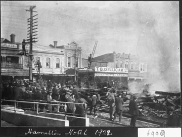 Image: 1922 Hamilton Hotel fire aftermath