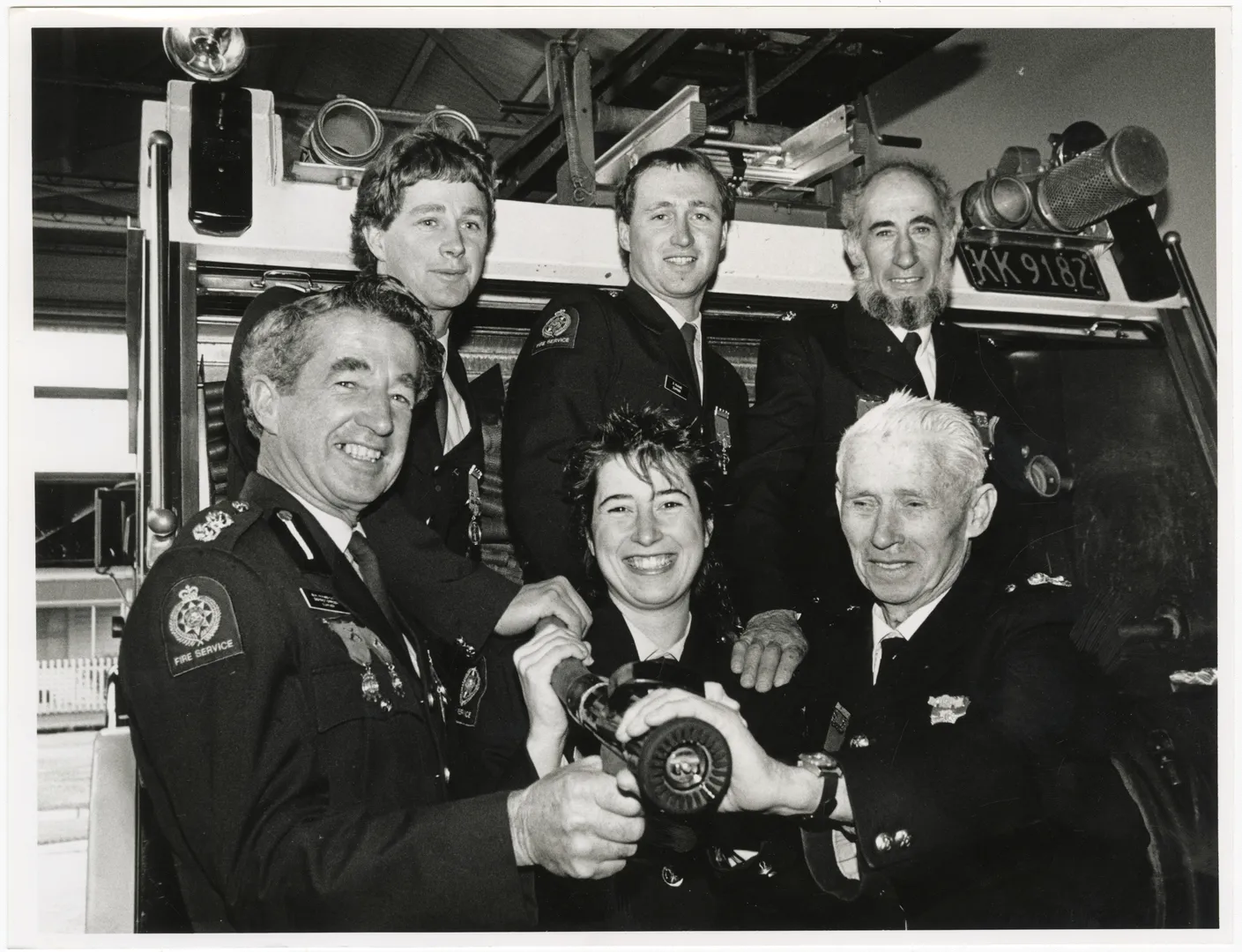 The McNab family, volunteer fire fighters
