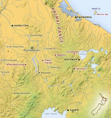 Districts of Ngāti Raukawa in southern Waikato Image: Districts of Ngāti Raukawa in southern Waikato