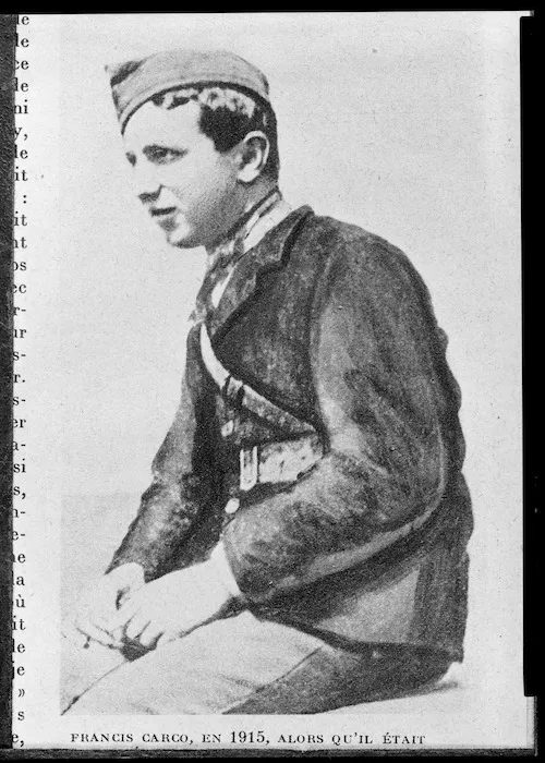 Newspaper portrait of Francis Carco