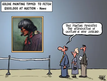 Image: Hawkey, Allan Charles, 1941- :"This painting predates the introduction of Quitline in New Zealand." 10 June 2011