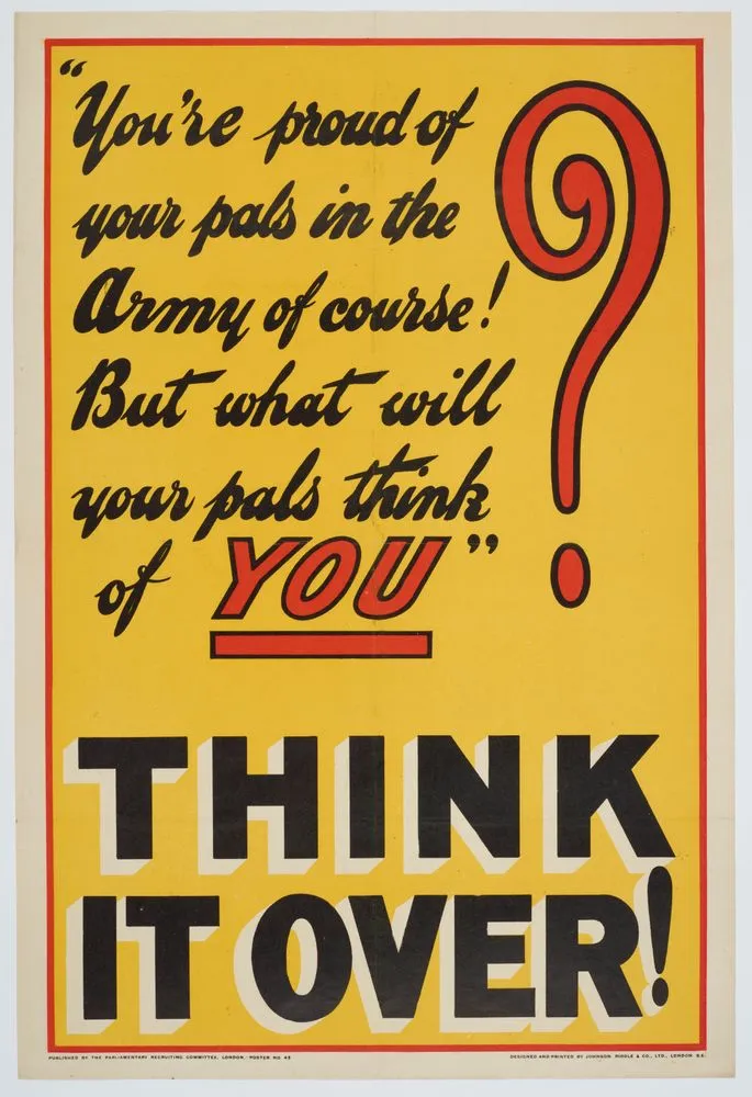 Poster, "You're proud of your pals in the Army of course!"