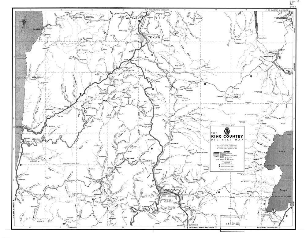 King Country District map: road map.