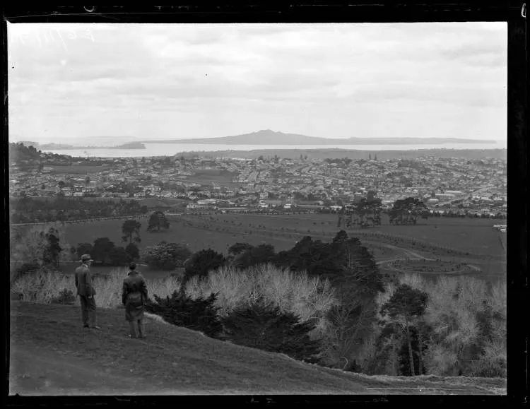 Cornwall Park and Remuera from One Tree Hill
