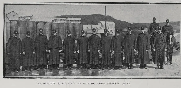 The Day-Duty Police Force At Waikino, Under Sergeant Cowan