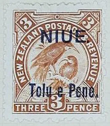 Image: Stamp: New Zealand - Niue Three Pence