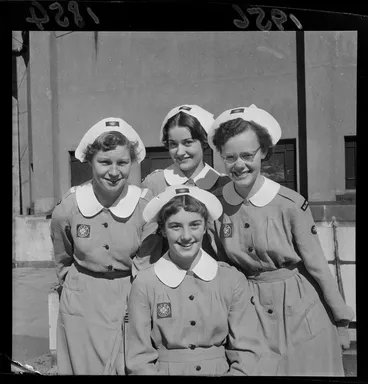 Image: Wellington cadet nursing team of the St John Ambulance Brigade, 1956 New Zealand champions