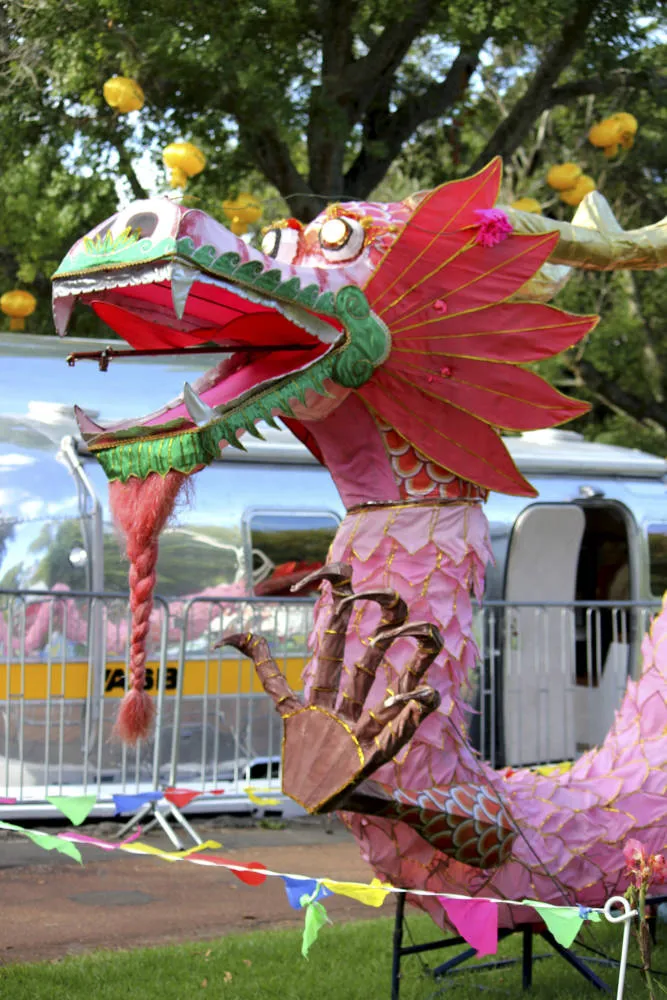 Dragon lantern at Auckland Lantern Festival.
