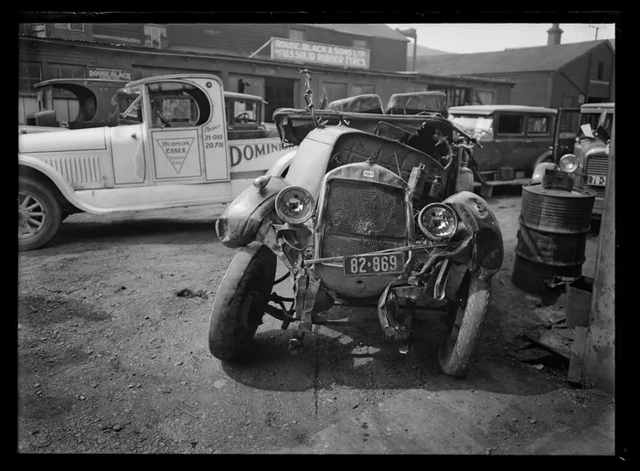 Car wreck, after an accident