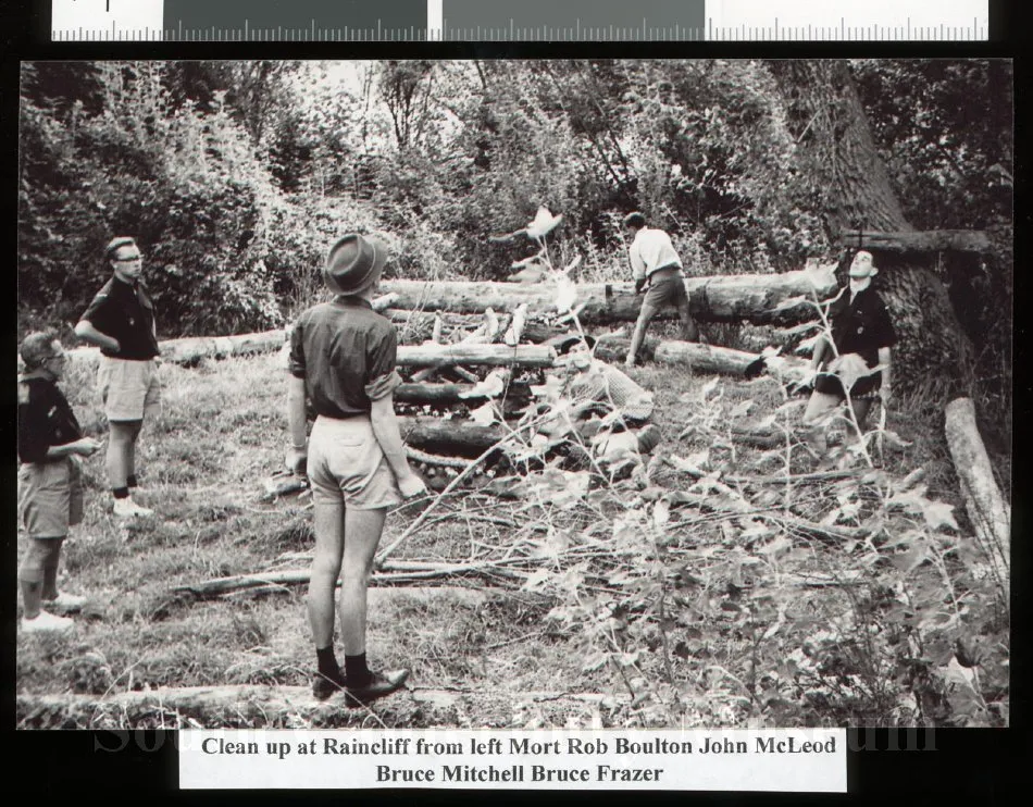 Clean up at Raincliff [Scout Camp]