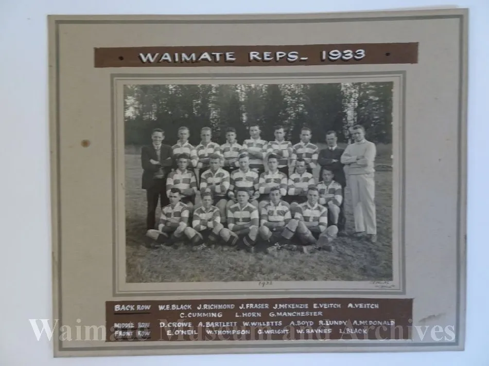 Waimate Representative Rugby Football Team, 1933