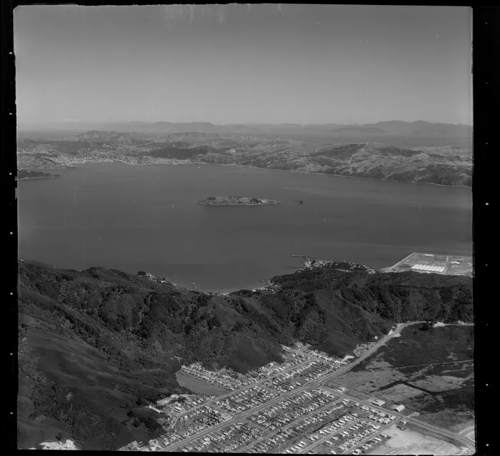 Wainuiomata, including Somes Island in the background