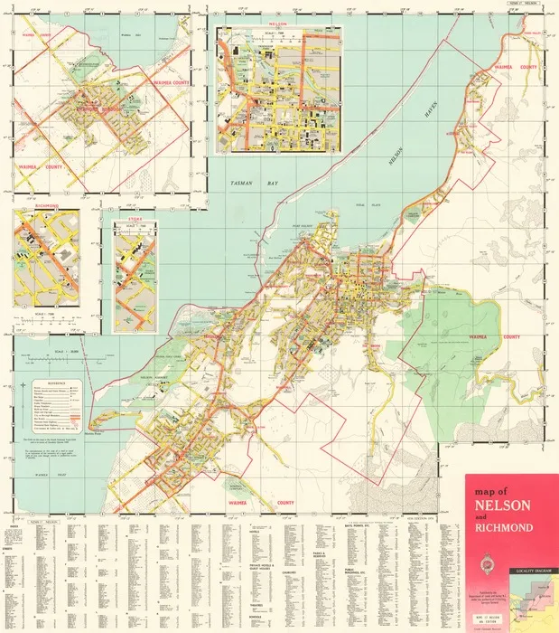 Map of Nelson and Richmond.