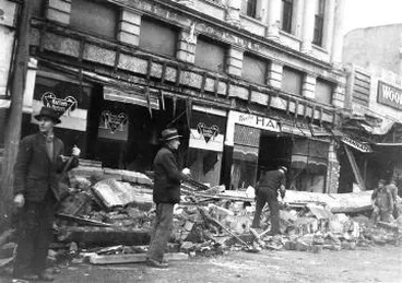 Image: Cleaning up in Queen Street, Masterton
