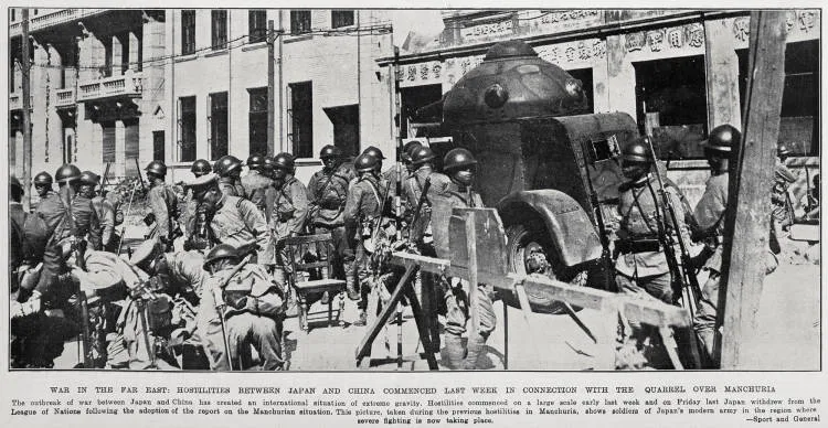 War in the far East: hostilities between Japan and China commenced last week in connection with the quarrel over Manchuria