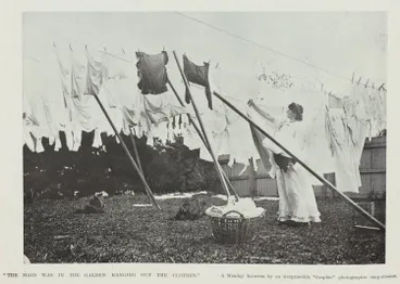 Image: 'The maid was in the garden hanging out the clothes.' a Monday invasion by an irrepressible 'Graphic' photographic snap-shooter