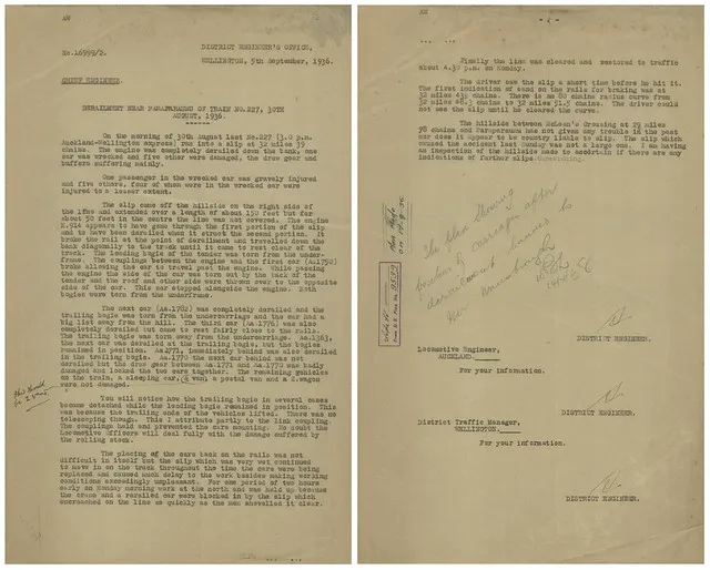 Paraparaumu Train Crash - 30 August 1936