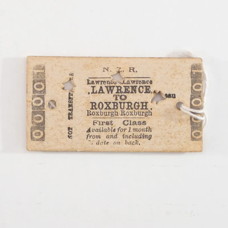 Souvenir, First Class passenger ticket