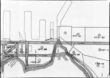 Image: Plan of the Auckland Harbour Board reclamations, 1859-1926