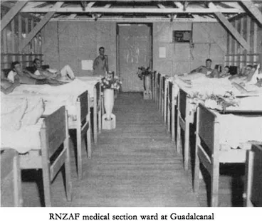 Image: RNZAF medical section ward at Guadalcanal