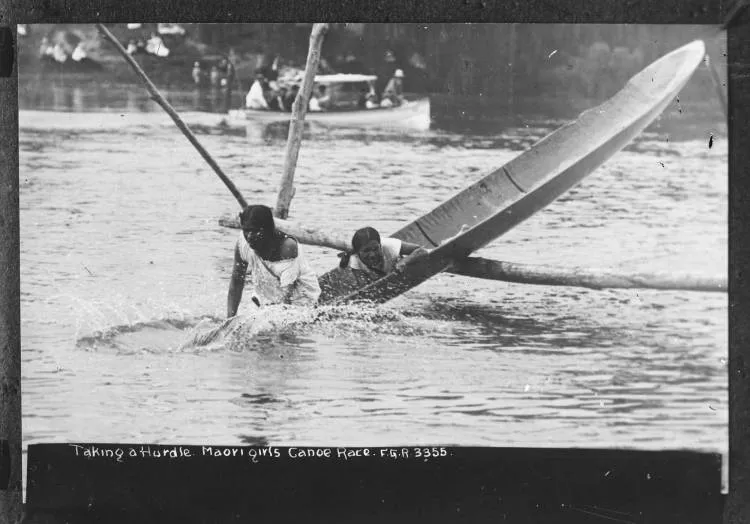 Taking a Hurdle, Māori Girls Canoe Race