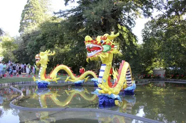 Image: Dragon lanterns at Auckland Lantern Festival.