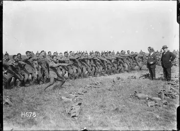 Image: Pioneer Battalion performing a haka