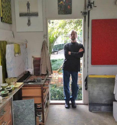 Graham Crow in His Studio