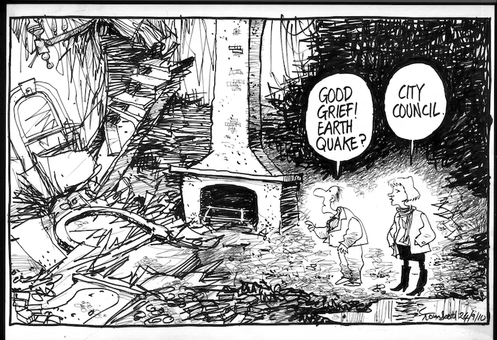 "Good grief! Earthquake?" "City Council" 24 September 2010